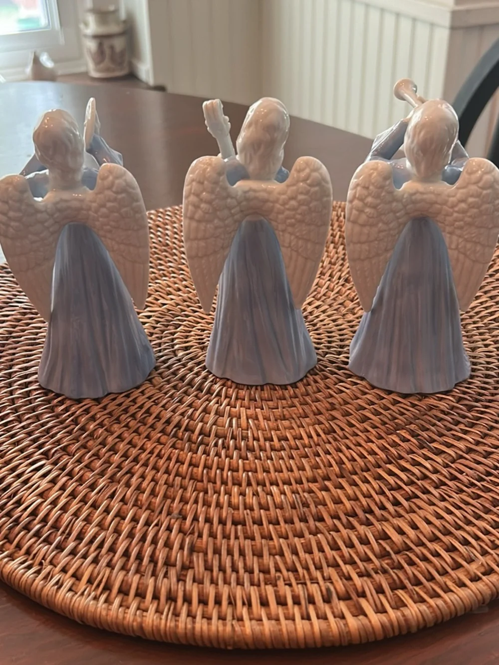 Schmid  Angel Musician Figurine Set - Blue and White